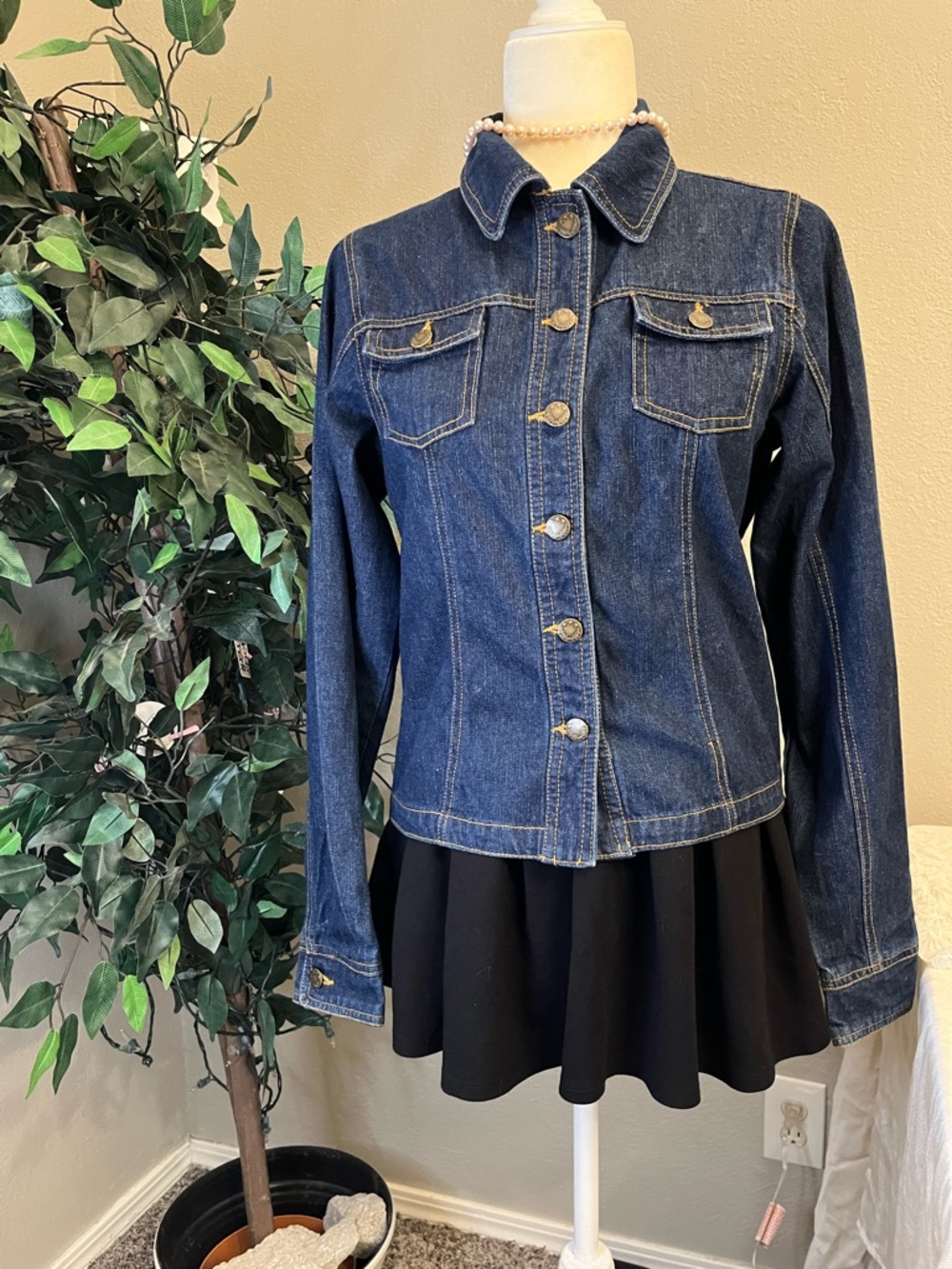 Classic Dark Blue Denim Jacket